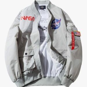 Gray NASA Bomber Jacket